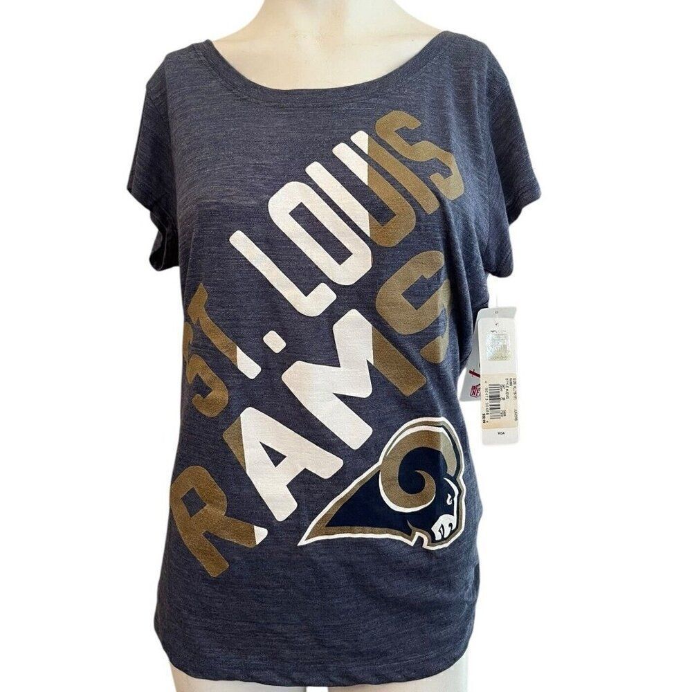 NFL Teens Apparel Girls Youth Juniors XL 15/17 St Louis Rams T Shirt NWT